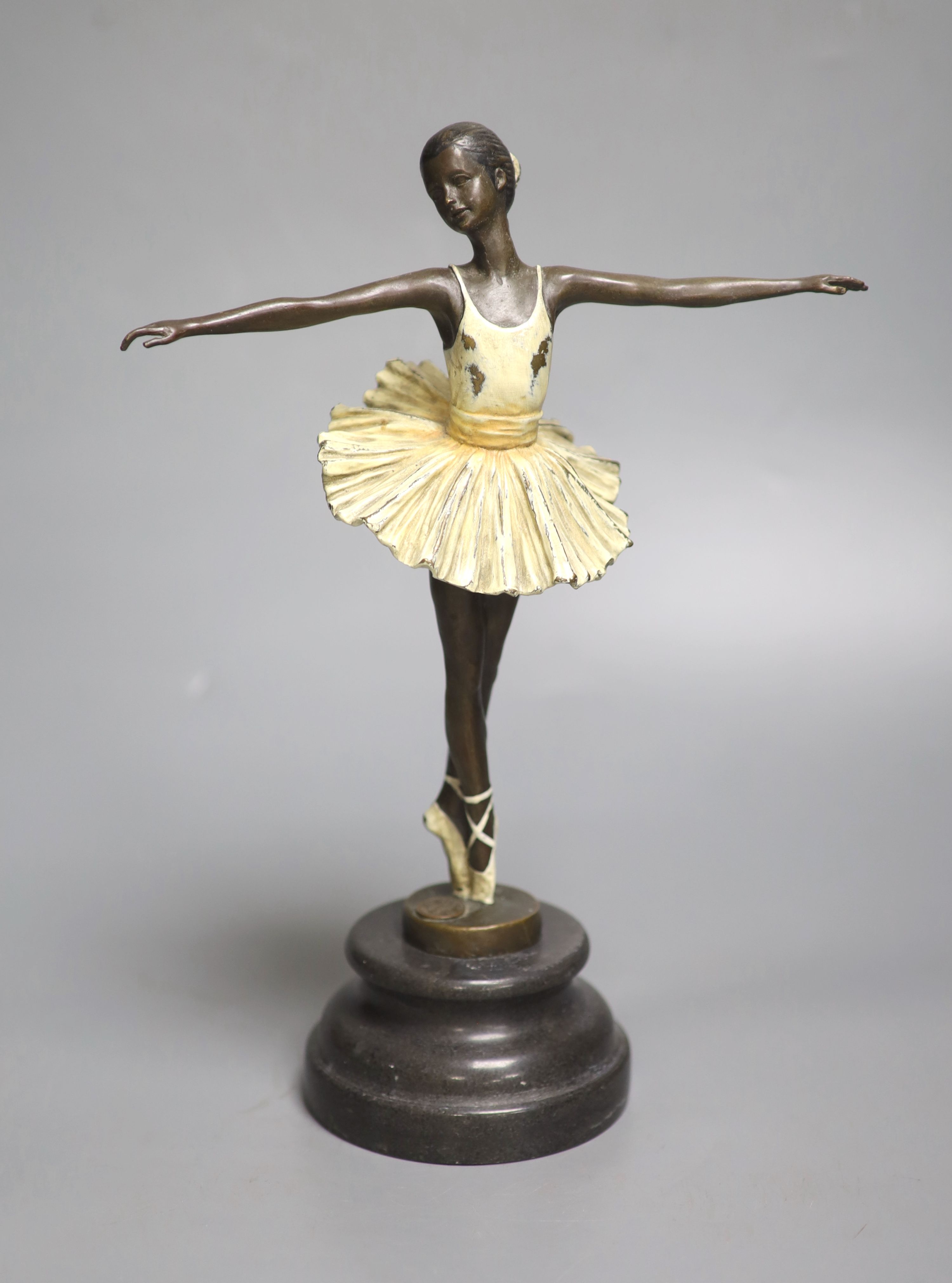 A bronze dancer, inscribed Mangreb, 1960/70s, height 30cm